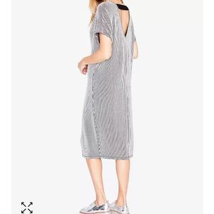 Rachel Roy Caftan Dress - Slouchy black and white stripes